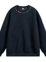 Liber Autumn Men's Embroidered Pattern Letter Sweatshirts