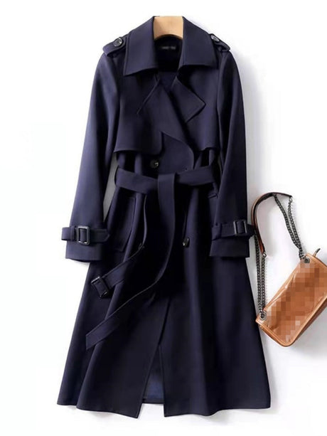 Belt Buttons Long Trench Coats