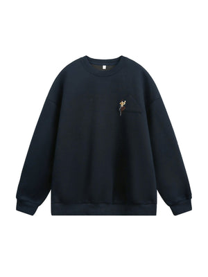 Liber Autumn Men's Embroidered Pattern Pattern Sweatshirts