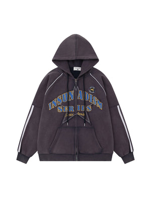 Liber Autumn Neutral wear Embroidery Letter Sweatshirts&Hoodies