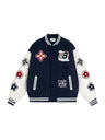 Letter Embroidery Splicing Hip Hop Baseball Uniform