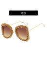 Rhinestone Full-rimmed Irregular Sunglasses