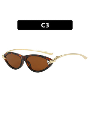 Cat-eye Knot Oval Sunglasses