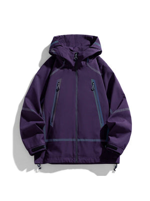 Outdoor Laser Reflective Windproof Water Proof Slim Hooded Windproof Jacket