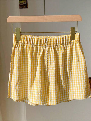 Liber Summer Women's Plaid Shorts