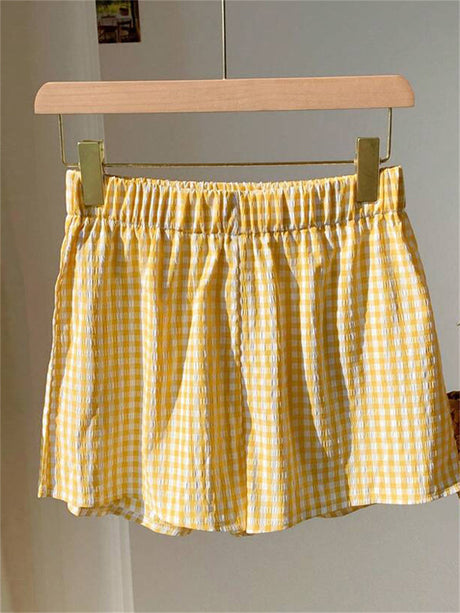 Liber Summer Women's Plaid Shorts