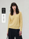 95% Wool & Cashmere Relaxed V-Neck Sweater