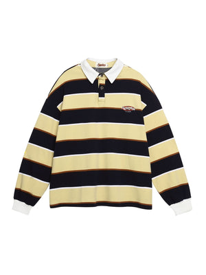 Liber Autumn Neutral wear Contrasting colors Stripes Polo Shirts