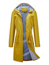 Leisure Water Proof Striped Lining Straight Zipper Hooded Jackets