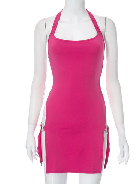 Liber Winter Women's Backless Mini&Short Dresses