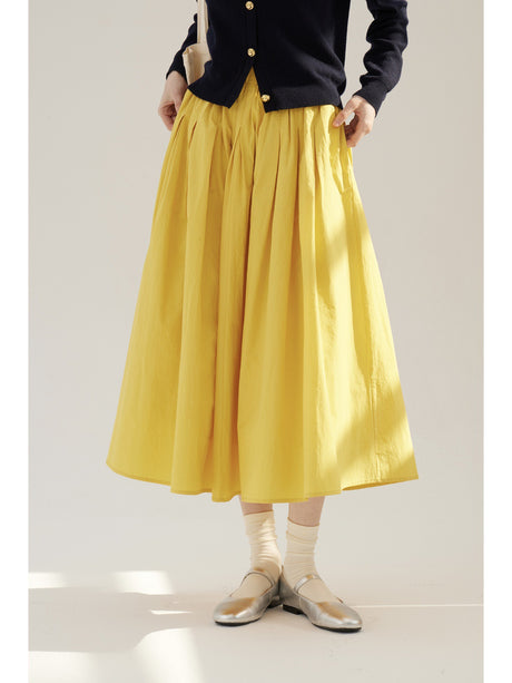Solid Color Cotton Medium Elastic Straight Leg Trousers