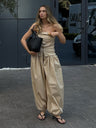 Pure Cotton Lantern Pants Color Loose-fit Comfort Pants