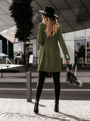 Long Sleeve Suit Collar Double-breasted Coats