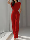 Sleeveless Waist Temperament Commuting Jumpsuits