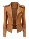 Removable Hem Zipper Leather Jacket