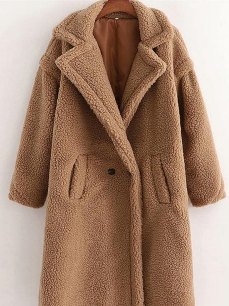 Thickened Warm Long-sleeved Long Coat