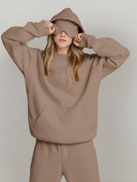 Liber Summer Women's Pocket Solid Color Sweatshirts&Hoodies