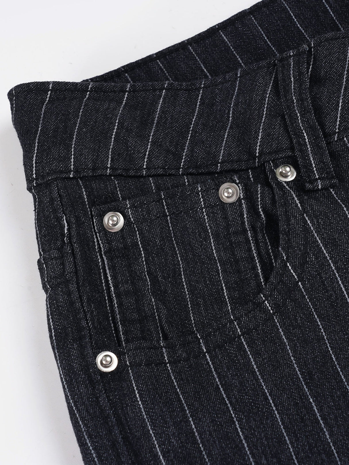 Stripes Contrasting Colors Low-rise Bell-bottoms Jeans