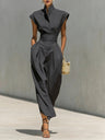 High Neck, Loose Fit, Sleeveless Maxi Dresses