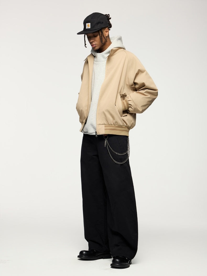 Liber Autumn Men's None Solid Color Cargo Trousers
