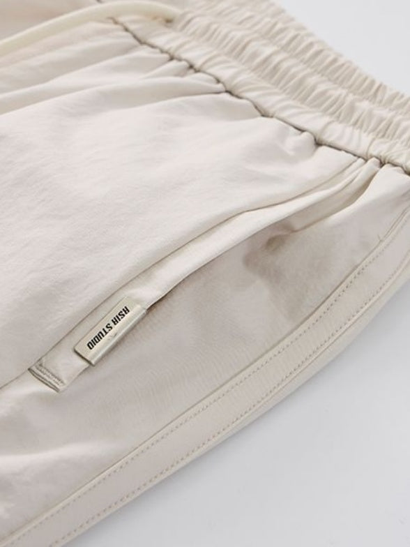 Loose-fit Straight-fit Cooling Sensation Wide-leg Pants