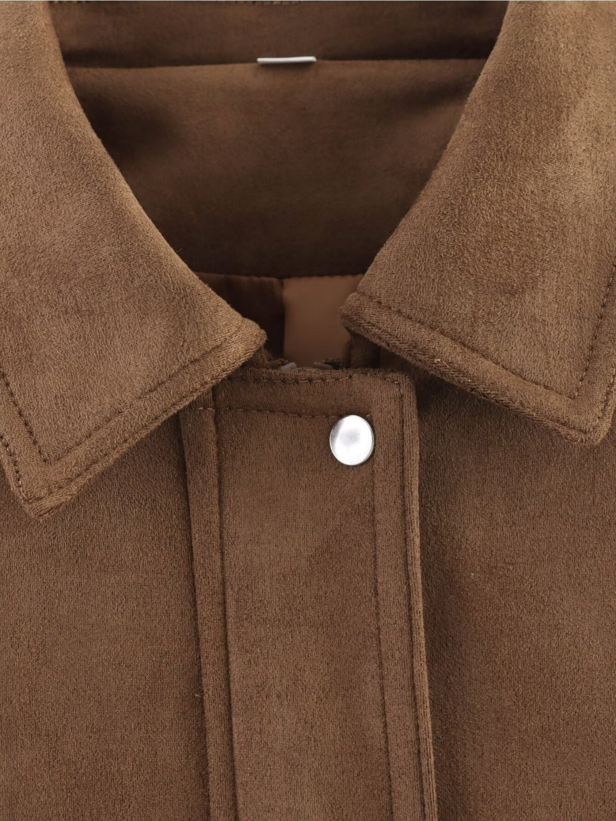 Suede Casual Textured Pocket Long-sleeved Jacket