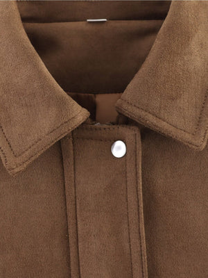 Suede Casual Textured Pocket Long-sleeved Jacket