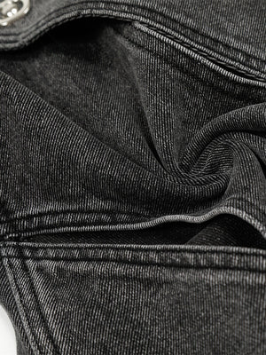 Punk Distressed Washed Patchwork Denim Pants