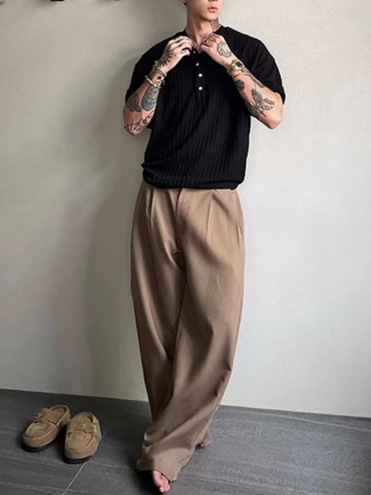 Henry's Collar Stripes T-shirts