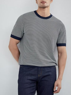 Pinstripes Lightweight Color-blocked T-shirts