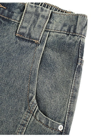 Retro Deconstruction Baggy Silhouette All-match Scimitar Jeans
