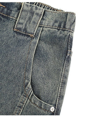 Retro Deconstruction Baggy Silhouette All-match Scimitar Jeans