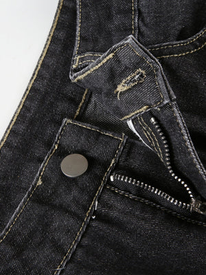 Floral Embroidery Retro Bell-bottoms Jeans