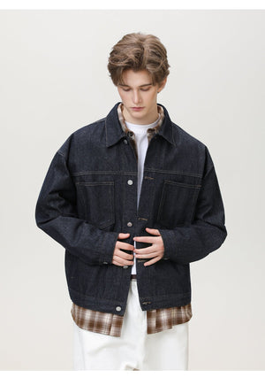Liber Autumn Men's Pocket decoration Solid Color Jackets