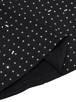 Strassbesetzte, figurbetonte und sexy, glänzende Party-Maxikleider