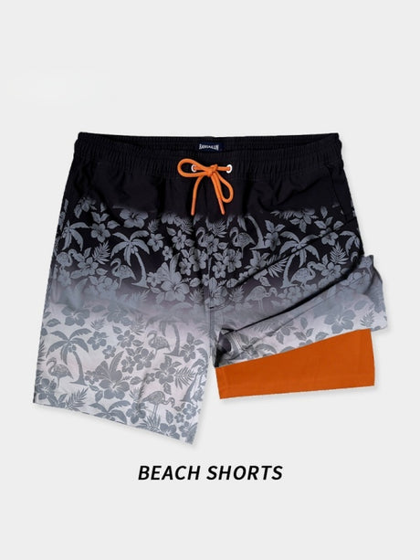 Double Layer Printed Quick-drying Water-repellent Beach Shorts