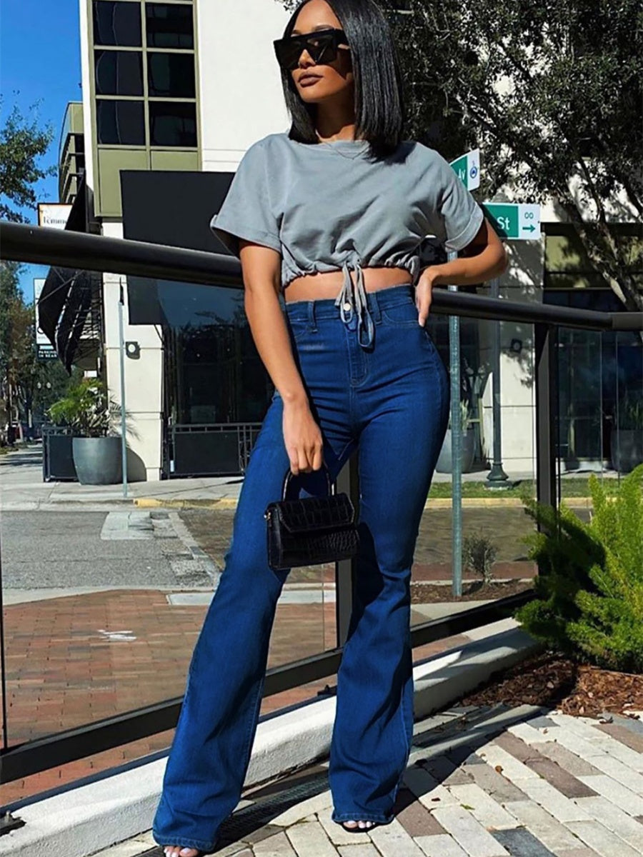 Bell-bottoms Slim-fit Butt-lifting Style Jeans