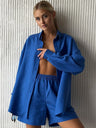 Long-sleeved Cardigan Shorts 2-piece Sets