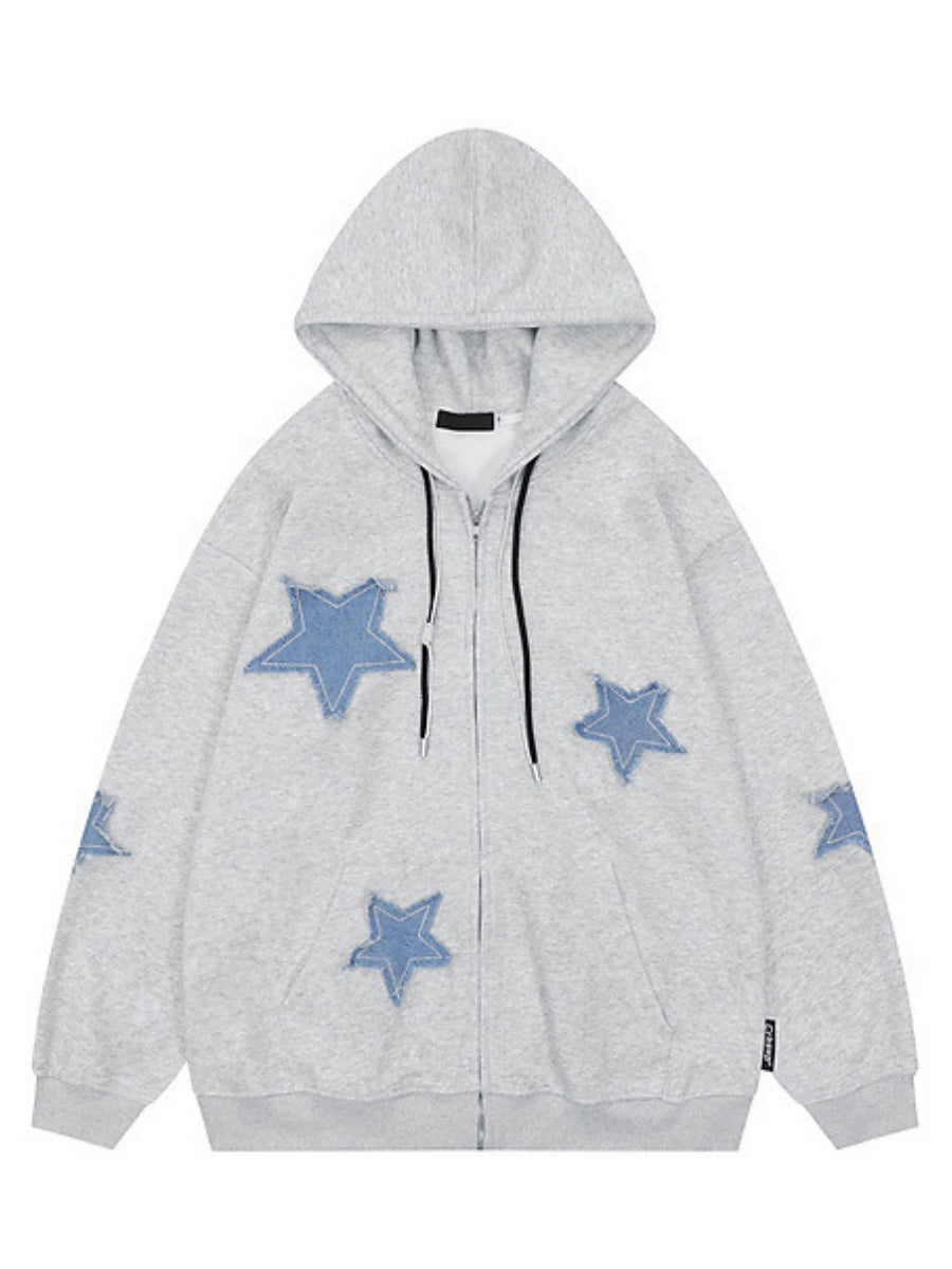 Liber Autumn Women's Zipper Geometric Patterns Sweatshirts&Hoodies