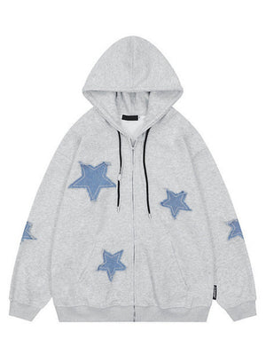 Liber Autumn Women's Zipper Geometric Patterns Sweatshirts&Hoodies