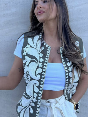Liber Gothic Women's Embroidery Vests