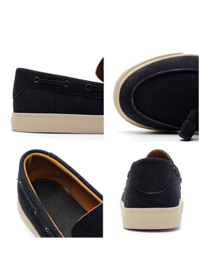 Color-blocked Tassel Slip-on Loafers