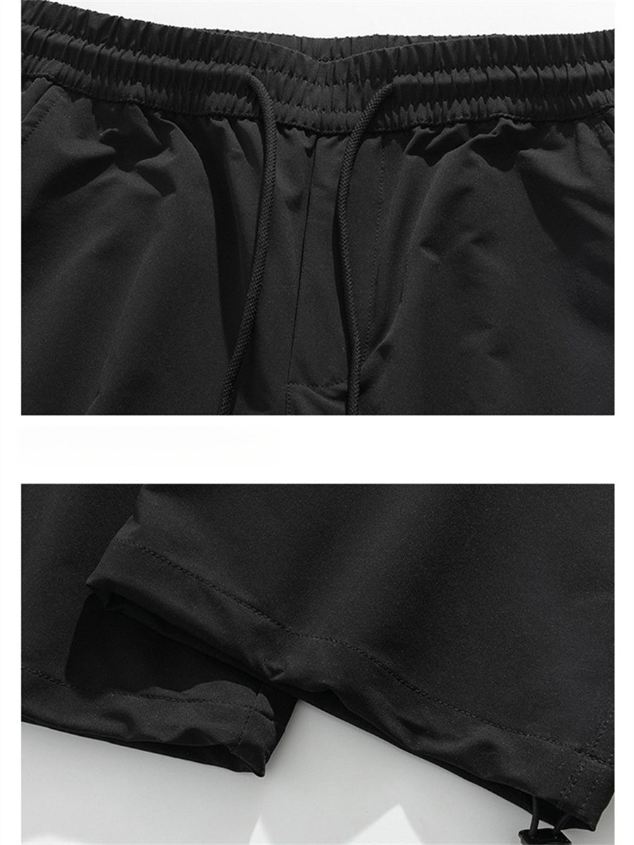 Liber Spring Men's Multiple pockets Solid Color Cargo Trousers
