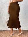 Knitting Jacquard Elastic Hip Body Fishtail Skirt Skirts