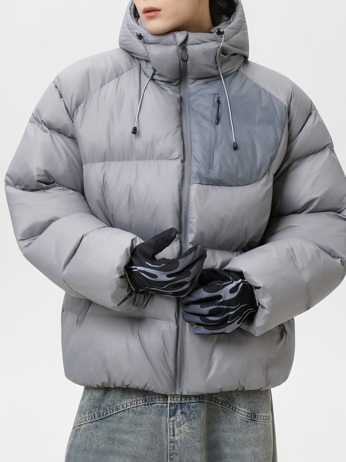 Light Outdoor Thickening Keep Warm Hooded Cotton Clothes Coat