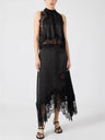 Lace Stitching Halter Top Irregular Skirt Set 2-piece Sets