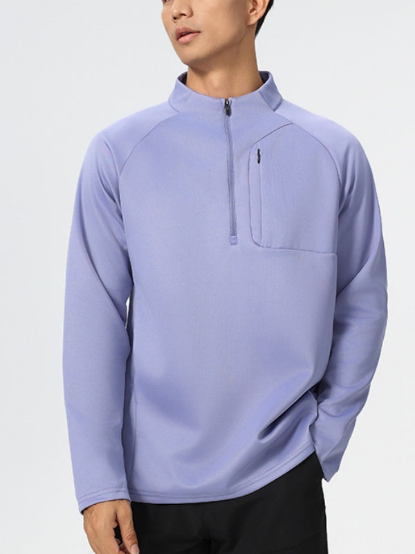 Half Zipper Quick-drying Train Cycling Running Fitness Sports T-shirt