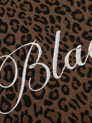 Leopard Print Vibe Letter Loose-fit POLO