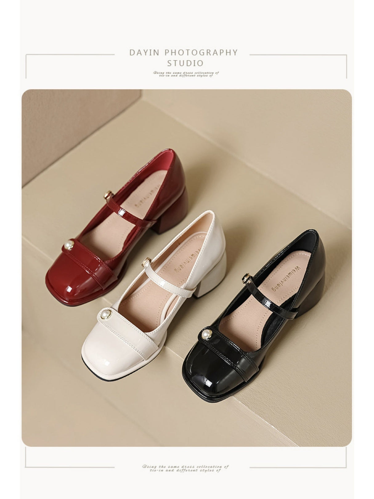 Liber Spring and Autumn Pearl Women's Mary Jane Shoes