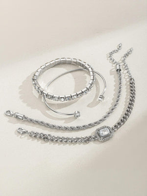Diamond-encrusted Bracelet Set